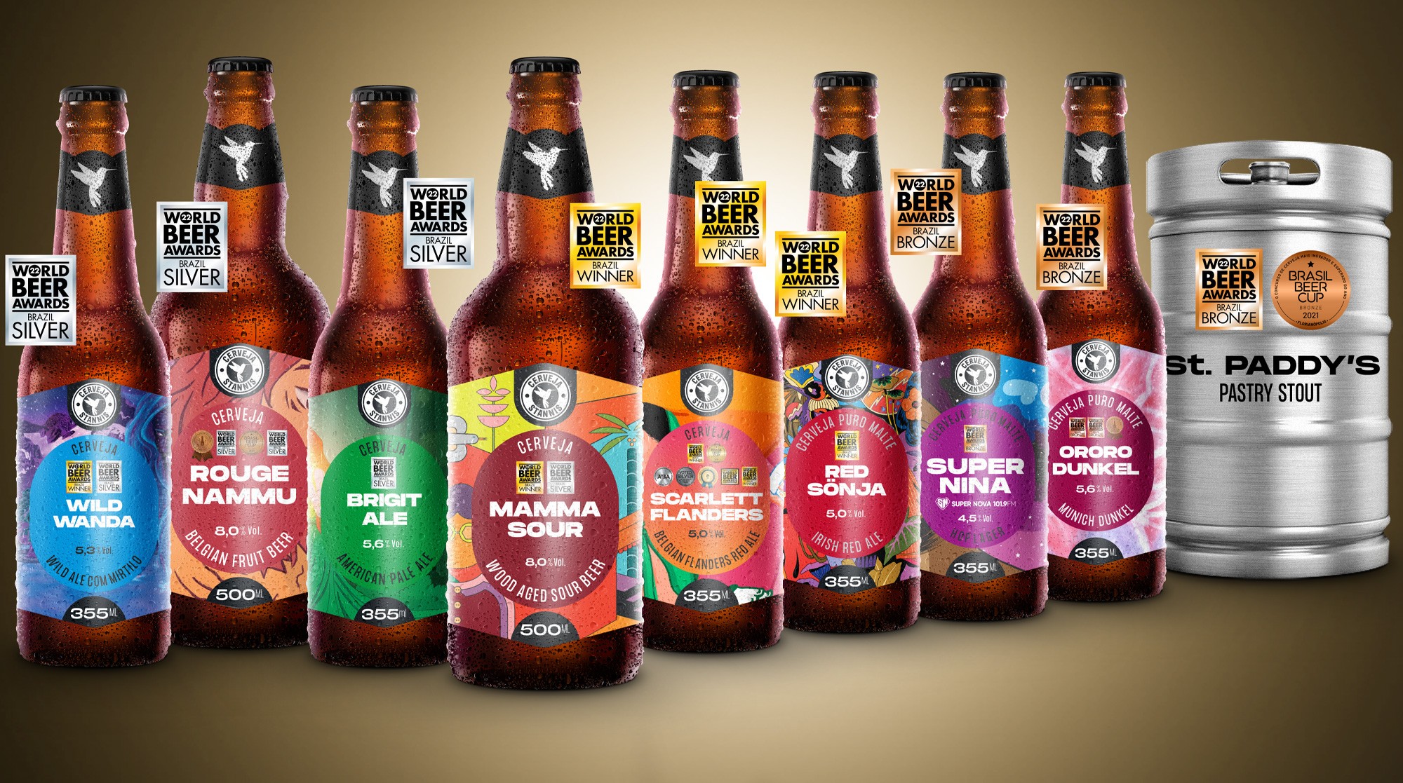 Nós da Cervejaria Stannis recebemos 9 medalhas no World Beer Awards etapa Brasil! ?